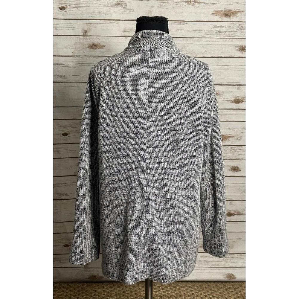 Topshop classic black/white tweed open front knit cardigan jacket Size 6 - Picture 5 of 6
